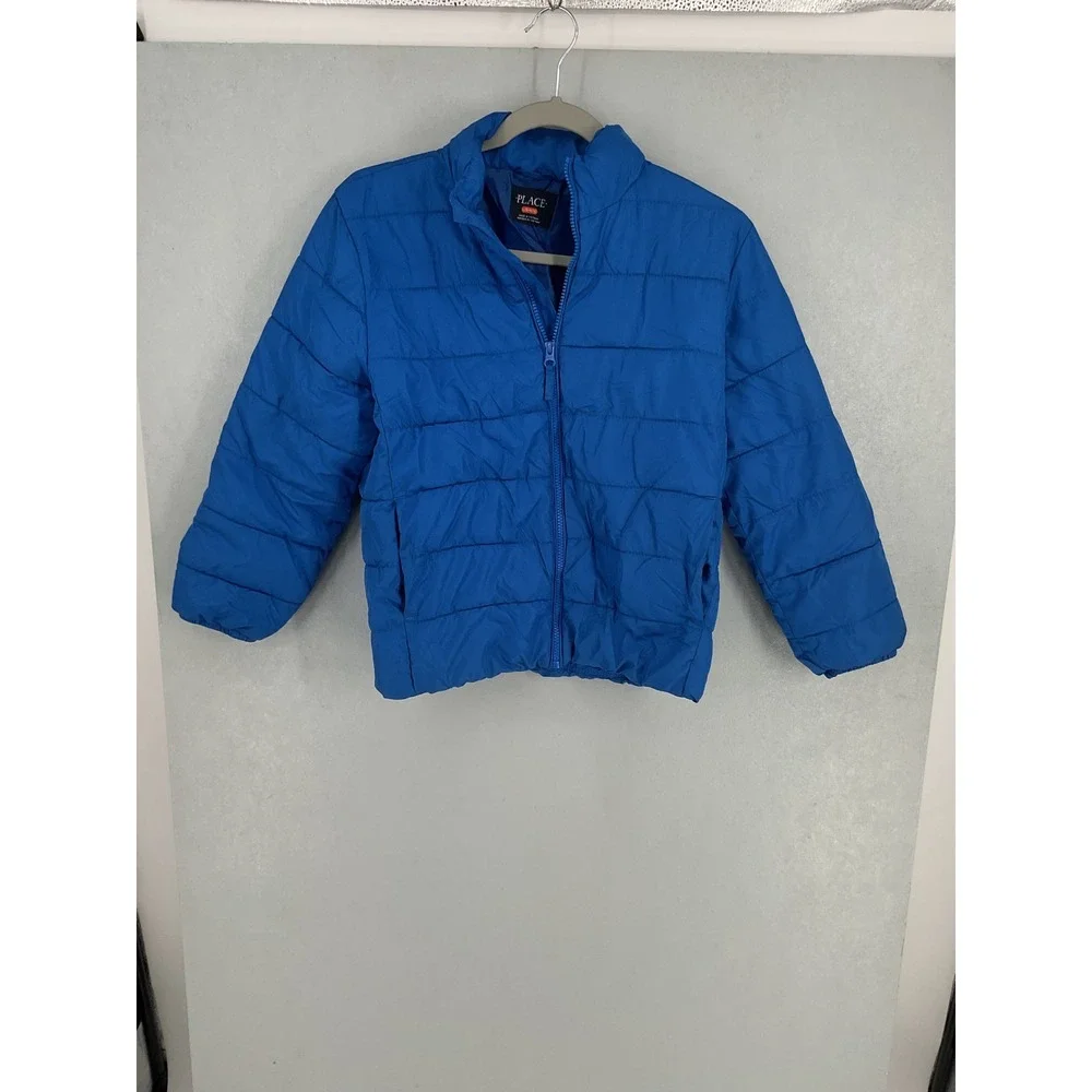 The Children's Place Boys Puffer Jacket Blue Quilted Lightweight Size 10/12